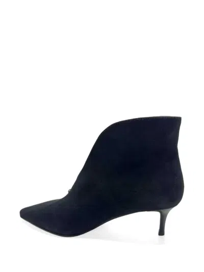 Sergio Moretti Firenze Pointed-toe V-cut Pumps In Black