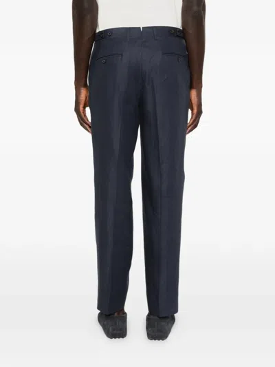 Corneliani Belt-loops Trousers In Blue