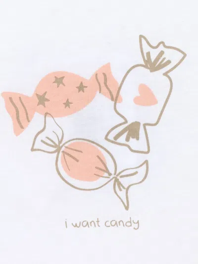 Knot T-shirt Mit Candy-print In White