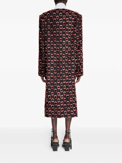 Dries Van Noten Double-breasted Patterned Coat In Brown
