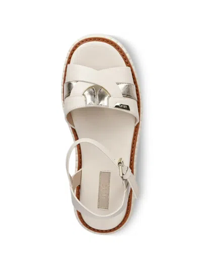 Liu •jo Leather Platform Sandals In White
