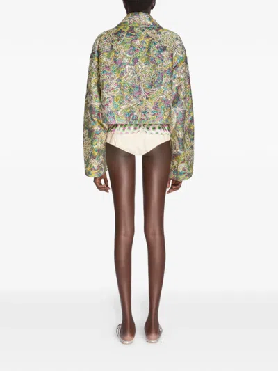 Dries Van Noten Jacquard-pattern Jacket In Green