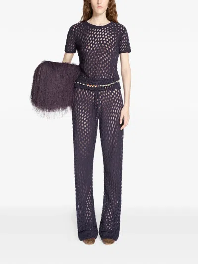 Dries Van Noten Dot-pattern T-shirt In Blue