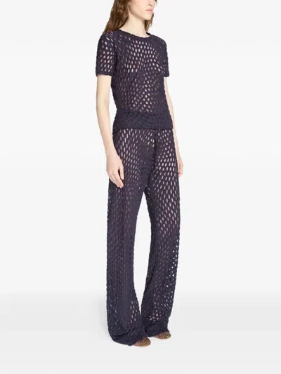 Dries Van Noten Dot-pattern T-shirt In Blue