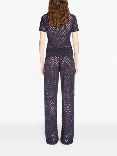 Dries Van Noten Dot-pattern T-shirt In Blue