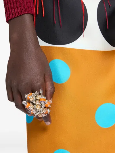 Dries Van Noten Beaded Ring In Multi