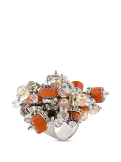 Dries Van Noten Beaded Ring In Multi