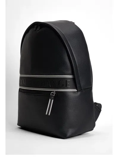 Armani Exchange Technical Fabric Backpack In Black