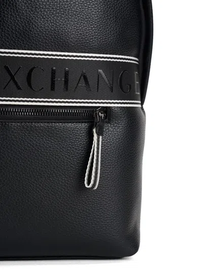 Armani Exchange Technical Fabric Backpack In Black