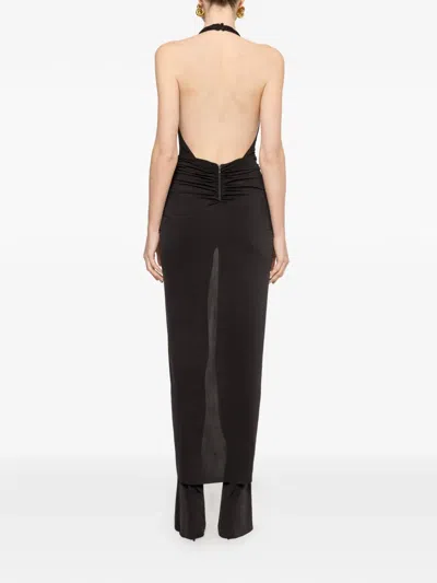 Nissa Backless Layered Jumpsuit In Black