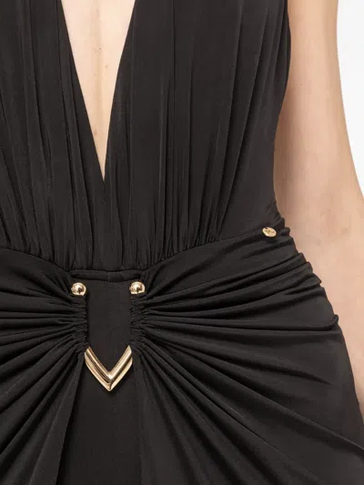 Nissa Backless Layered Jumpsuit In Black