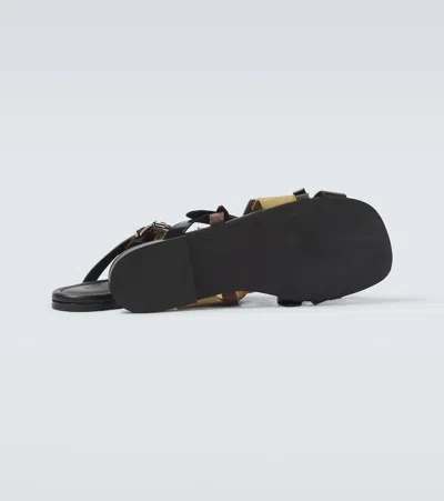 Acne Studios Leather Sandals In Multi