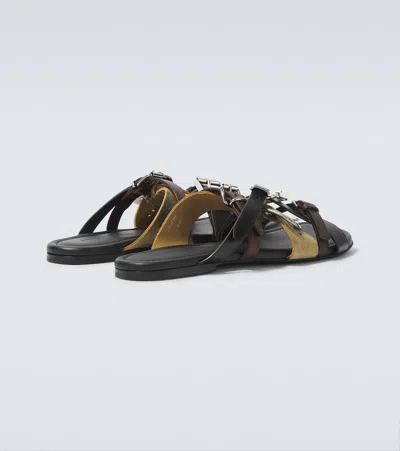 Acne Studios Leather Sandals In Multi