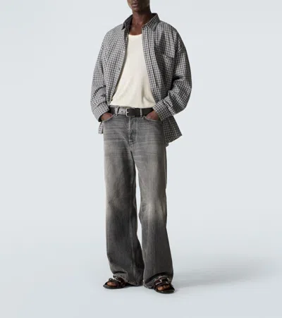 Acne Studios Leather Sandals In Multi