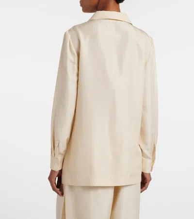 The Row Silk Shirt In Multi