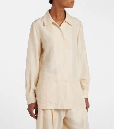The Row Silk Shirt In Multi