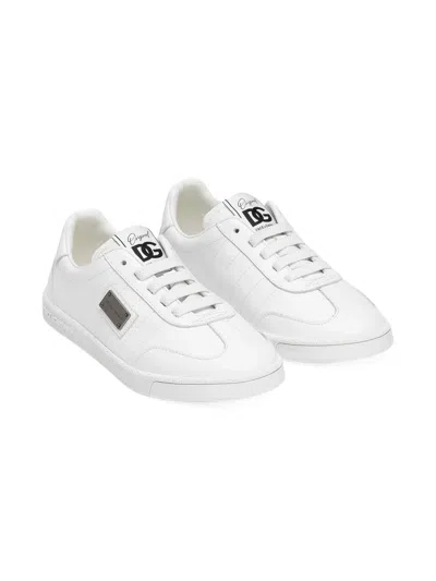 Dolce & Gabbana Dg Original Calfskin Sneakers In White