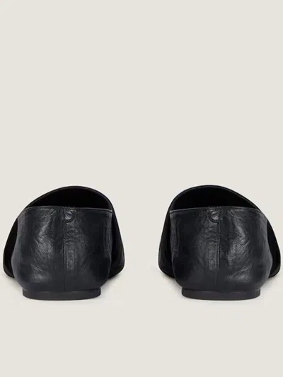 Givenchy Sliced Square Ballerinas In Patent Leather In Black