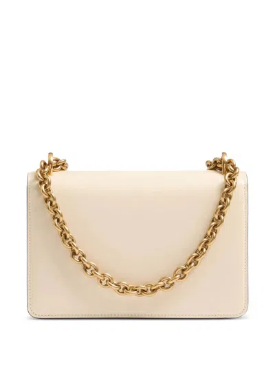 Valentino Garavani Garavani Vain Small Shoulder Bag In Crocodile Leather Woman Butter Uni In White