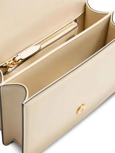 Valentino Garavani Garavani Vain Small Shoulder Bag In Crocodile Leather Woman Butter Uni In White
