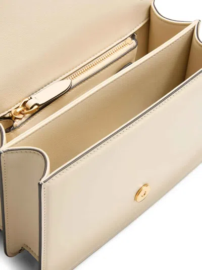 Valentino Garavani Garavani Vain Small Shoulder Bag In Crocodile Leather Woman Butter Uni In White