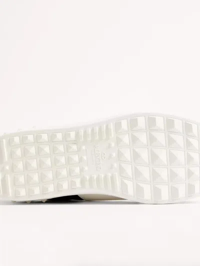 Valentino Garavani Open Leather Sneakers With Contrast Band And Stud Details Shoes In Black