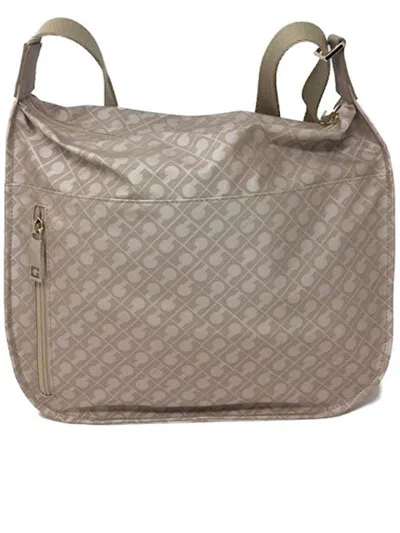 Gherardini Neutrals Rectangular Patterned Leather Crossbody Satchel In Brown