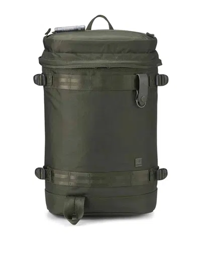 Porter International Olive Green Backpack Boxy Structured Nylon Backpack In Green