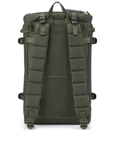 Porter International Olive Green Backpack Boxy Structured Nylon Backpack In Green