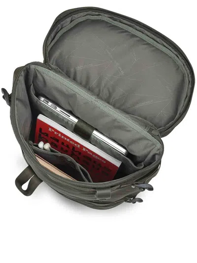 Porter International Olive Green Backpack Boxy Structured Nylon Backpack In Green