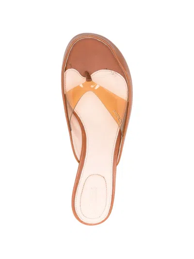 Chloé Junie Leather And Tpu Thong Sandals In Multi