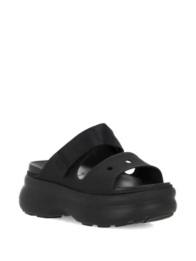 Crocs Soho Two Strap Platform Sandals In Black