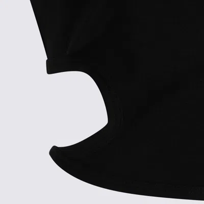 Courrèges Cropped T-shirt In Black