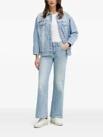 Mos Mosh Buttoned Denim Jeans In Blue