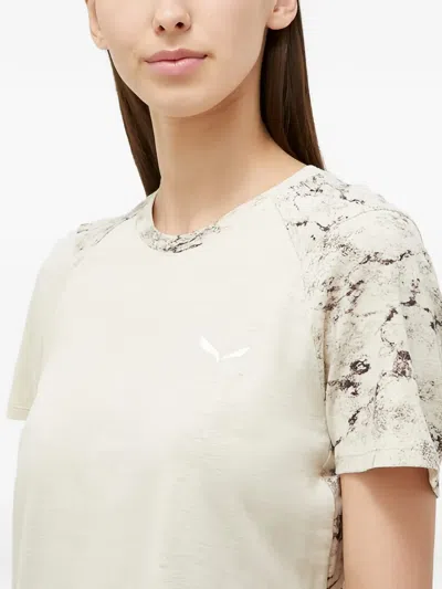 Salewa Pattern Short-sleeve T-shirt In White