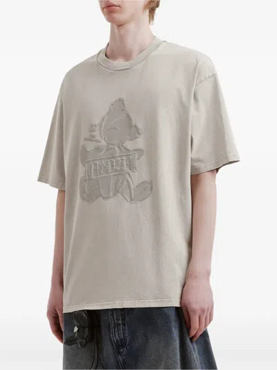 Izzue Embossed-graphic T-shirt In Neutral