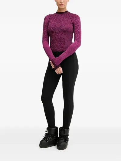 Newland Patterned Long-sleeve Base Layer In Pink