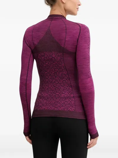 Newland Patterned Long-sleeve Base Layer In Pink