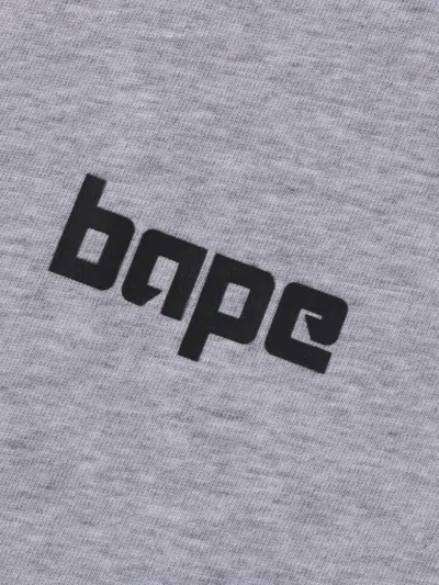 A Bathing Ape Logo-print T-shirt In Gray
