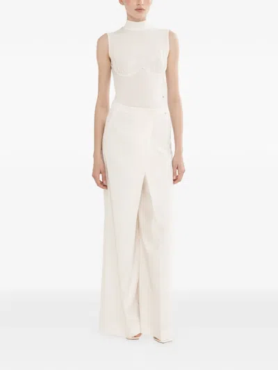 Nissa Button-fastening Trousers In White