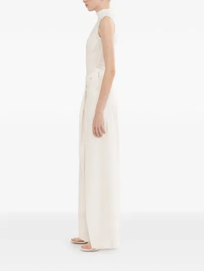 Nissa Button-fastening Trousers In White