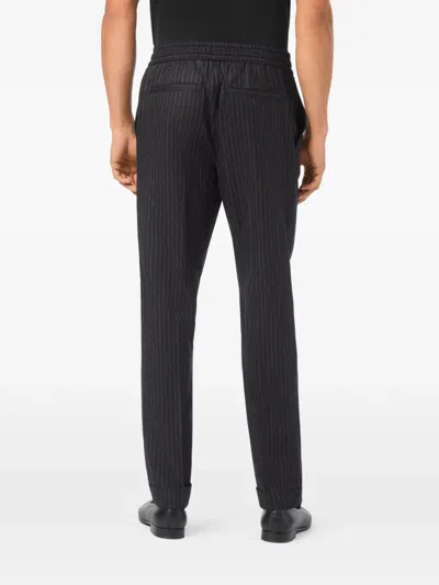 Billionaire 핀스트라이프 드로스트링 팬츠 In Black