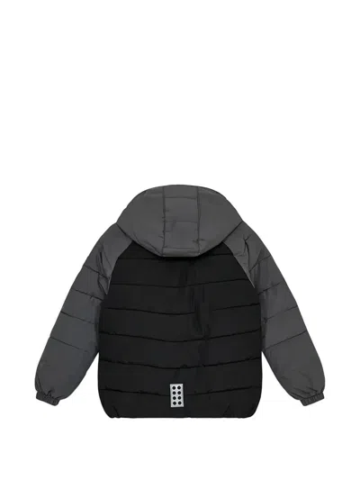 Lego 컬러 블록 후드 재킷 In Black