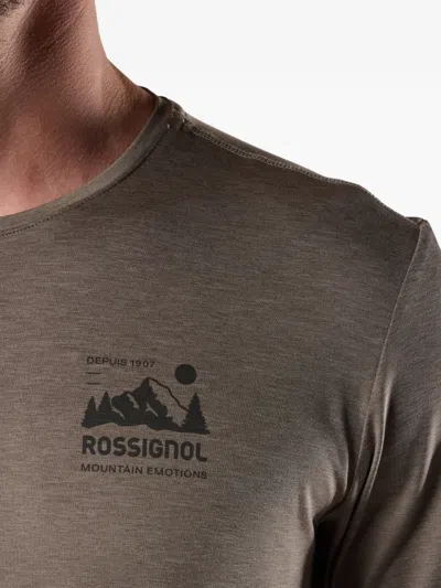 Rossignol 로고 디테일 반소매 티셔츠 In Gray