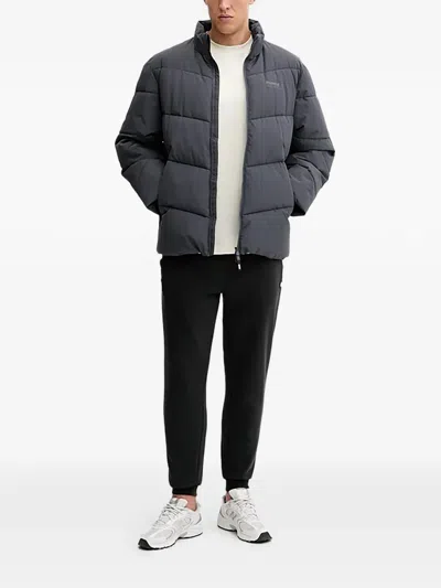 Hummel 패딩 집업 재킷 In Gray