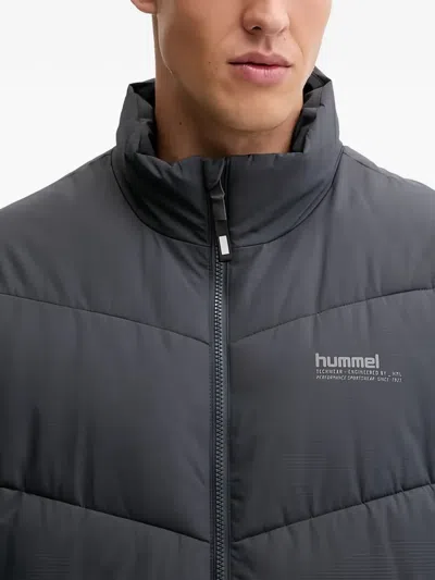 Hummel 패딩 집업 재킷 In Gray