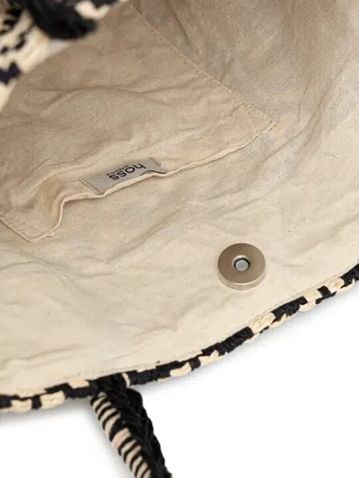 Hoss Intropia 우븐 플라워 참 사첼 백 In Gray