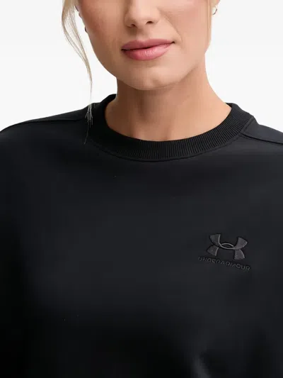 Under Armour 로고 태그 크루 넥 스웨터 In Black