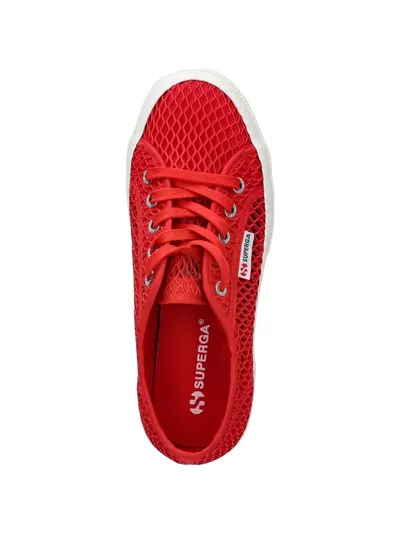 Superga 레이스업 스니커즈 In Red