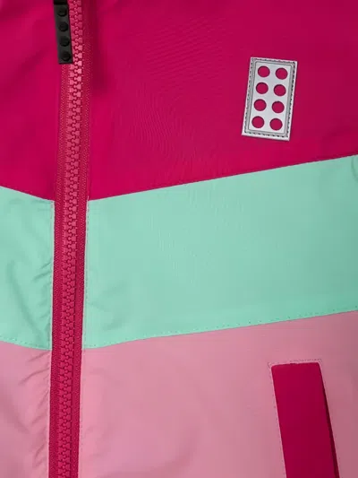 Lego 컬러 블록 후드 재킷 In Pink